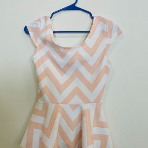 CUTE WHITE AND BABY PINK PEPLUM TOP